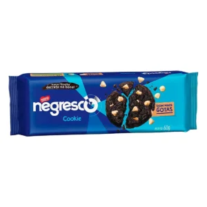 BISCOITO COOKIE CHOCOLATE COM GOTAS DE BAUNILHA NEGRESCO PACOTE 60G