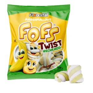 FOFS MARSHMALLOWS TWIST BANANA 220GR