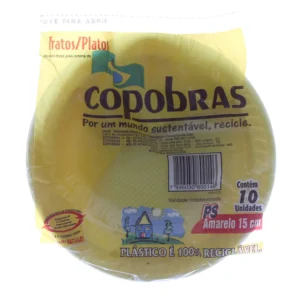 PRATO FUNDO AMARELO COPOBRAS 15CM C/10