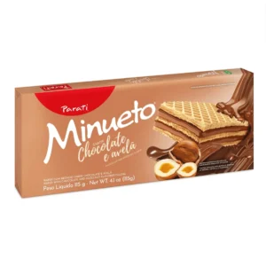 WAFER MINUETO CHOCOLATE E AVELÃ 81GR