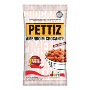 AMENDOIM CROCANTE PETTIZ PIMENTA VERMELHA 500G