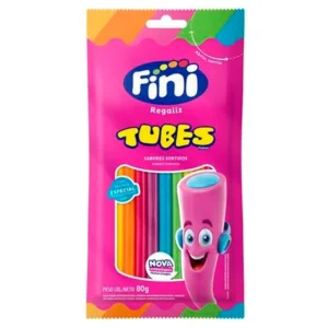 BALA DE GEL FINI ARCOIRIS TUBES DOCE 80GR