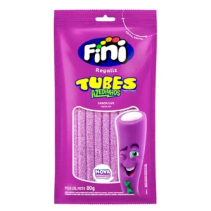 BALA DE GEL FINI  UVA TUBES DOCE 80GR