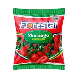 BALA MORANGO RECHEADA FLORESTAL 500GR