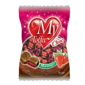 BALA MY TOFFEE CHOCO/MORANGO RICLAN 500GR