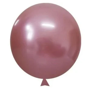 BALÃO CROMADO ROSA 9 FESTBALL C/25