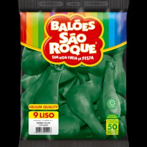 BALÃO SÃO ROQUE VERDE FOLHA 9 C/50