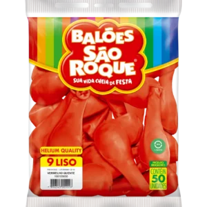 BALÃO SÃO ROQUE VERMELHO QUENTE 9 C/50
