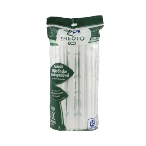 CANUDO  MILKSHAKES BIODEGRADAVEL C/LISTRAS C/100