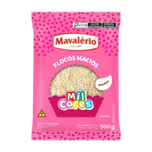FLOCOS MACIO BRANCO MIL CORES 500GR