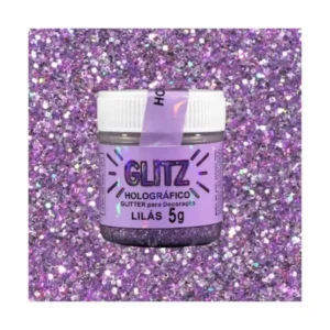 GLITER P/DECORAÇÃO FAB HOLOGRAFICO LILAS 5G