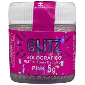 GLITER P/DECORAÇÃO FAB HOLOGRAFICO PINK 5G