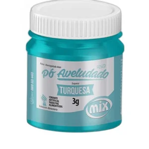 PÓ AVELUDADO MIX TURQUESA 3G
