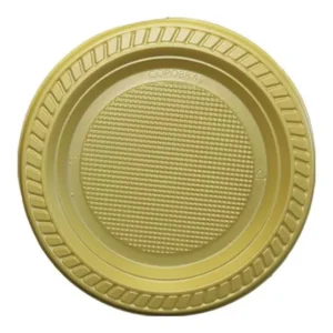 PRATO COPOBRAS 15CM DOURADO C/10