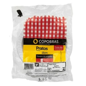 PRATO FUNDO PRATA COPOBRAS 15CM C/10