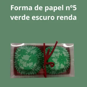 FORMA DE PAPEL VERDE ESCURO N 6 C/100