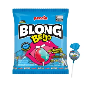 PIRULITO BLONG BEIJO MORANGO+MENTA C/24