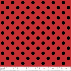 RENDADO CONFESTA VERMELHO C/ BOLINHAS Nº7 C/100