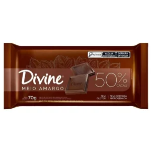 BARRA DIVINE ZERO 50% CACAU 70GR