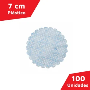 RENDADO CONFESTA AZUL 7CM C/100